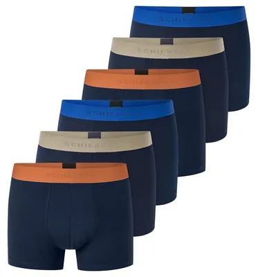 Produktbild von Schiesser 6er Pack 95/5 Baumwolle Retro Short / Pant Hochwertige Baumwolle für angenehmen Tragekomfort, Elastischer Bund für perfekte Passform, Atmungsaktive Shorts für den Alltag