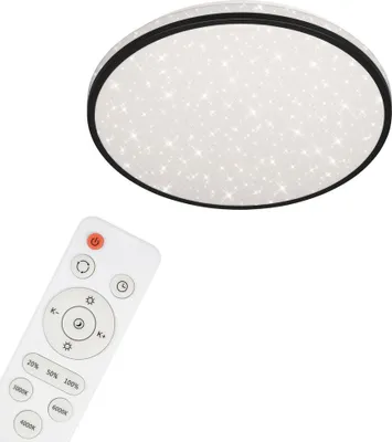 Image de Briloner Skizo LED Plafonnier Télécommande Variable Ciel étoilé Rond Noir