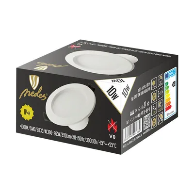 Zdjęcie produktu dla Oprawa 10W/IP44/DR01/SMD/4000K/WH - LDL154