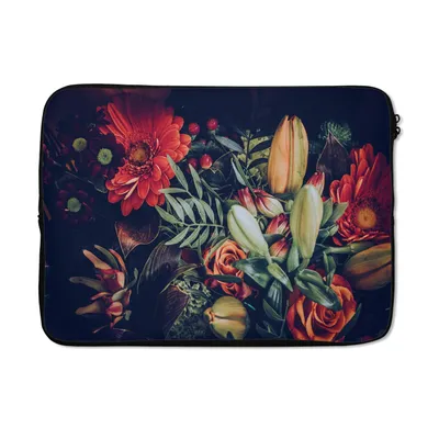Produktbild von MuchoWow® Laptop Hülle 14 ZollBlumenstrauß - Stilleben - Blumen - Pflanzen - Rot Laptoptasche - Laptoptasche - Stoßsicher - Schutzhaube