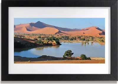 Produktbild von Bild 30x20 MDF-Rahmen Wandkunst See Wüsten-Landschaft