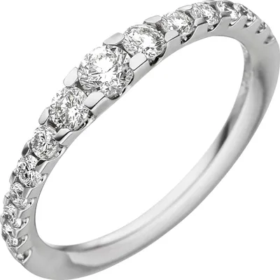 Produktbild von Gr. 56 Damen Ring 585 Gold Weißgold 15 Diamanten Brillanten Weißgoldring Diamantring