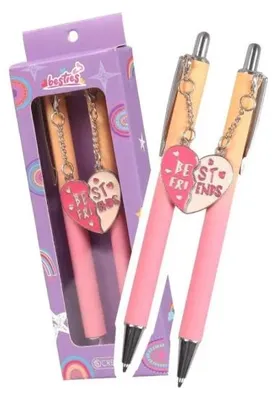 Image de Stylos pour amies, lot de 2, dans un étui violet - Cresco
