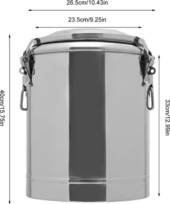 Produktbild von Getränkespender aus Edelstahl - Isolierter Wasserbehälter mit Zapfhahn - 20 l - 8 h Wärmespeicherung - Für heiße/kalte Getränke, Kaffee, Tee, Saft, Party, Camping