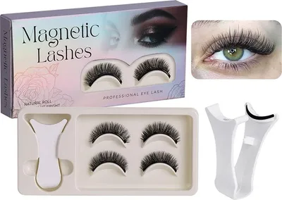 Produktbild von INF Magnetische Wimpern 2 Paare - Wiederverwendbar, ohne Kleber, Natürlicher Look
