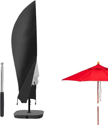 Zdjęcie produktu dla Pokrowiec na parasol do 300 cm, wodoodporny, odporny na UV, odporny na rozdarcia, do ogrodu, na balkon