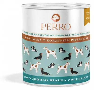 Obrázok produktu pre PERRO Hovädzie mäso s koreňom petržlenu mokré krmivo pre mačky 850 g