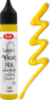 Immagine prodotto di ViVA DECOR Penna di cera per candele 28 ml giallo