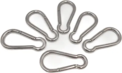 Immagine prodotto di Mollie sprookber - Moschettoni in acciaio inossidabile 304 con chiusura a molla per escursionismo, campeggio e attività all'aperto? 6 pezzi