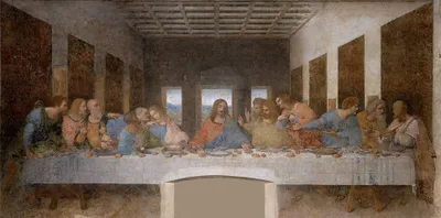 Produktbild von Legendarte - Kunstdruck auf Leinwand - Das Abendmahl Leonardo da Vinci - Wanddeko, Canvas cm. 50x100