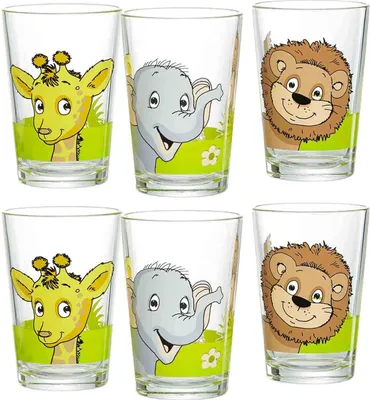 Produktbild von Ritzenhoff & Breker DSCHUNGELTIERE Kinderbecher Set 6-teilig