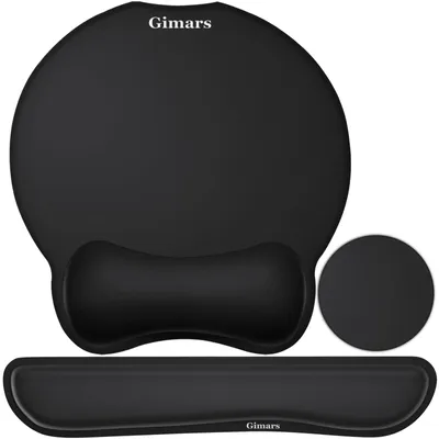 Produktbild von Gimars 3 PCS Ergonomisches Mauspad mit Gelkissen, XL Handballenauflage Tastatur
