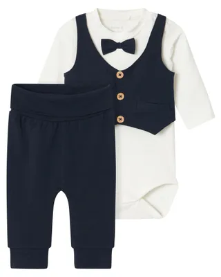 Immagine prodotto di NAME IT body set jersey fiocchi dettagli bottoni cotone organico taglia: 50