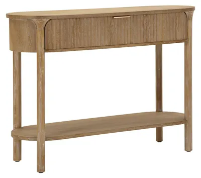 Immagine prodotto di Console Goteborg in legno abete naturale con cassetto e ripiano 110x40x80 cm