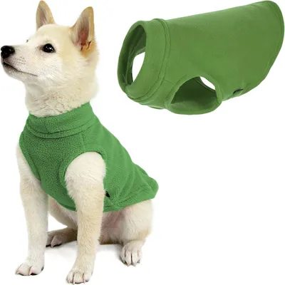 Obrázok produktu pre Gooby – Fleecová vesta pre psov, elastická, farba: trávovo zelená, veľkosť: M