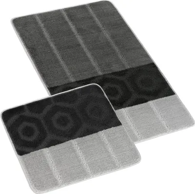 Obrázok produktu pre BANY SET 60x100 + 60x50 cm - bez výrezu - sada 60x100, 60x50 cm - sivá, čierna