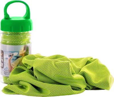 Obrázek produktu pro Chladicí ručník Chladicí ručník proti potu Sportovní ručník Fitness ručník 2 ručníky a láhev ZELENÁ