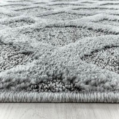 Produktbild von Hochflor Teppich Pepe Läufer, Farbe: Grau, Größe:80x250 cm