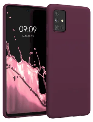 Produktbild von kwmobile Handyhülle für Samsung Galaxy A51 Hülle - TPU Case - Kabelloses Laden - Schutzhülle Cover in Bordeaux Violett