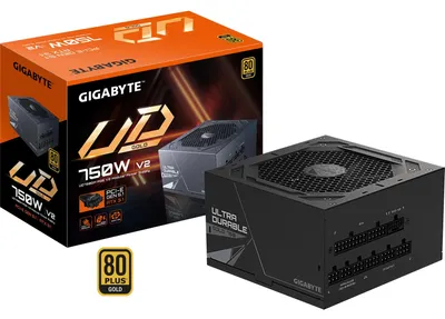 Immagine prodotto di GIGABYTE UD750GM PG5 V2 Power Supply Unit- PCIe Gen 5.1, 80 PLUS Gold, Fully Modular Design, 120mm Fan, ATX 3.1 compatible, EU Plug