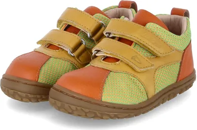 Produktbild von Lurchi Mädchen Lauflernschuhe/ Klettschuhe NEVIO BAREFOOT Gelb-Bunt Leder-Textil-MixGröße:24
