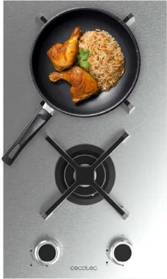 Image de Plaque de cuisson gaz Cecotec Bolero Squad G 2400S, 2 brûleurs, inox