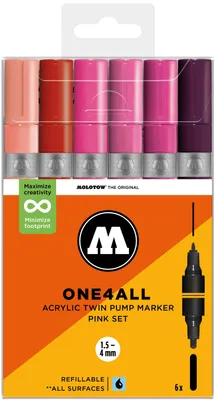Produktbild von Molotow One4All Acrylic Twin Pink Set