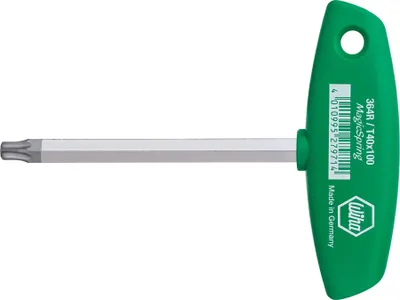 Produktbild von Wiha Stiftschlüssel mit Quergriff TX MagicSpring mattverchromt T40 x 100 mm
