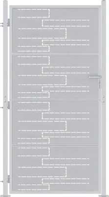 Produktbild von vidaXL Gartentor 85 x 174 cm Edelstahl Silber Abschließbar