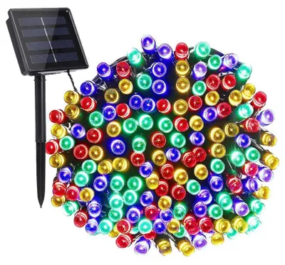 Solar-Lichterkette 200 LEDs, 22 m, warmweiß, IP65, 8 Modi