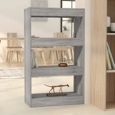 Produktbild von The Living Store Bücherregal/Raumteiler Grau Sonoma 60x30x103 cm Holzwerkstoff
