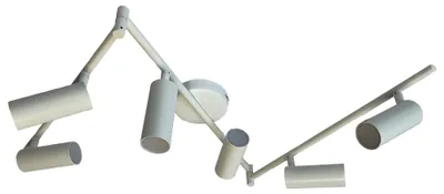 Productafbeelding van BreLight LED plafondlamp Libby, grijs, 6 x 4,5W, 2460lm, traal wit, 4000K, kantelbaar
