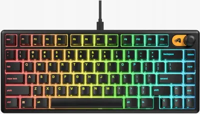 Image de Glorious Gaming GMBK 75 %, filaire, USB, membrane, QWERTY, LED RGB, noir