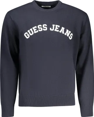Produktbild von Herrenpullover Blau - Langarmshirt mit Stickerei und Rundhals