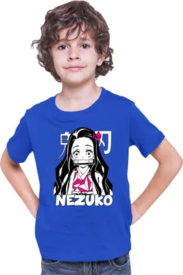 Produktbild von Kinder T-Shirt Demon Anime Slayer Kimetsu No Yaiba Nezuko Kamado 008, 5-6 Jahr - 116 / Blau