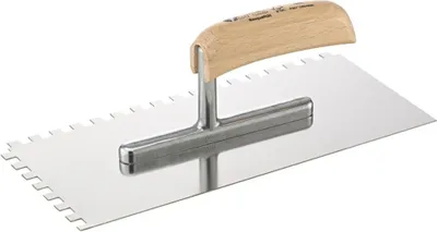 Produktbild von Glättekelle 280x130mm gezahnt 8x8mm rostfrei Bauqualität FORTIS