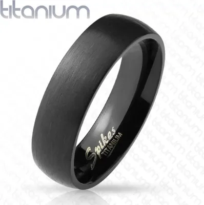 Produktbild von Damen und Herren Ring Titan „schwarz gebürstet“ Partnerring 55 (17.5 mm Ø)