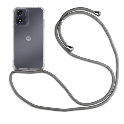 Produktbild von Handykette für Motorola Moto G04 / Moto G04s / Moto E14 Hülle Handyhülle Kordel Grau