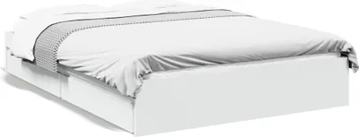 Obrázek produktu pro vidaXL Rám postele se zásuvkami bílý 140x200 cm materiál na bázi dřeva