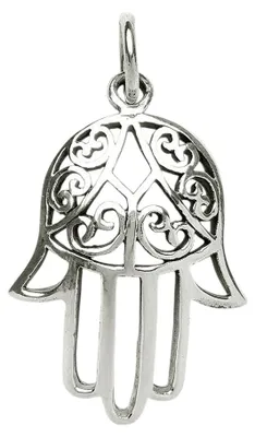 Produktbild von Hand der Fatima Schmuck Anhänger 925er Silber 27x13mm
