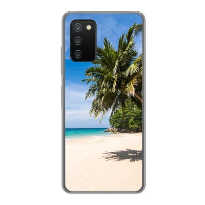 Produktbild von MuchoWow® Handyhülle Schutzhülle Hülle für Samsung Galaxy A03s Strand - Tropen - Meer Silikon Softcase Handy Hülle - Schutz