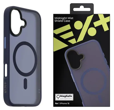Image de Coque de protection pour iPhone 16, compatible MagSafe, robuste, résistante, bleu foncé, 1 pièce