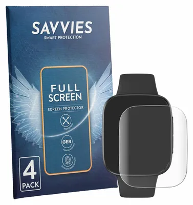 Produktbild von 4x Savvies Fullscreen Schutzfolie für Quican GTX20 Displayschutz Folie Fullcover Klar Transparent