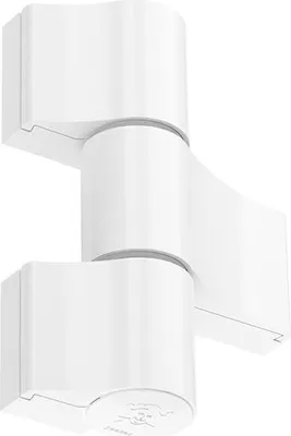 Produktbild von NAJDER Aluminium-Türscharnier - Jocker Typ - Aufschraubband - Dreiflügelige Scharniere - Scharnier - für Türen - 1 Stück - Montageabstand 67mm - Weiß RAL 9016