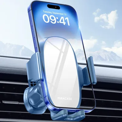 Obrázok produktu pre Držiak mobilného telefónu do auta Držiak smartfónu do auta 360° otočný s ventiláciou modrý