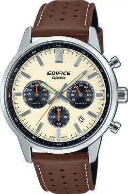 Produktbild von Casio Edifice Uhr EFR-575L-7AEF Lederuhr Chrono