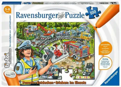 Obrázok produktu pre Ravensburger 00554 - tiptoi Puzzle, objavuj, zaži: V akcii