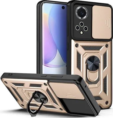 Image de Etui pour Honor 50 avec anneau, support, protection de l'appareil photo, étui en TPU, étui en silicone pour Honor 50 Or