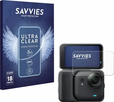 Produktbild von 18x Für Insta360 Go Ultra Schutzfolie Savvies Displayschutz Display Schutz Folie Klar Transparent