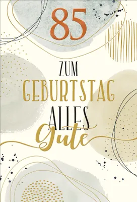 Produktbild von 85. Geburtstag Glückwunschkarte mit Briefumschlag Alles Gute